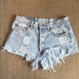 Vintage Levi’s Cut Off High Waisted Denim Shorts